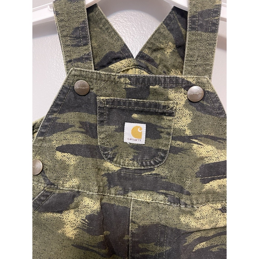 Carhartt Camo Baby Bib Shorts Size 12 Months NWOT